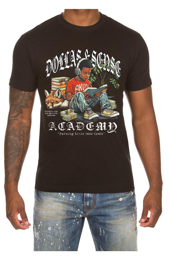 AKOO Men's Academy Short Sleeve Graphic Tee - Black - BLACK